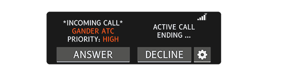 Latitude TCDU ATC Call Override Screen