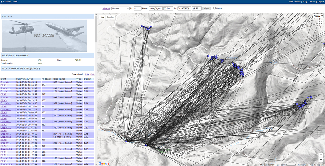 Air Tanker Information System Screen Anonymized Screenshot 1