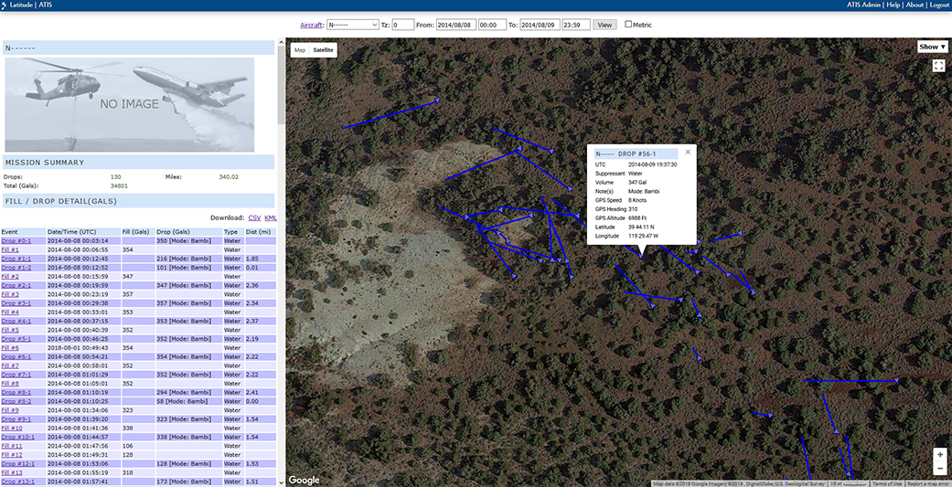 Air Tanker Information System Screen Anonymized Screenshot 2